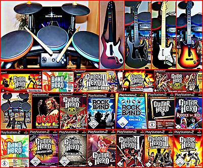 PS2 GUITAR HERO World Tour, Aerosmith, Greatest Hits, GH 1,2,3, Rock Band * Ausw