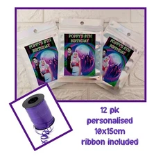 ZOMBIES PARTY BAG POUCH  FAVOUR BIRTHDAY BOYS GIRL PERSONALISED  KIT (EMPTY) 