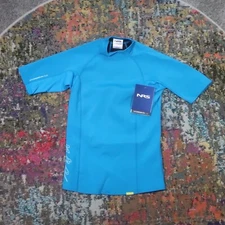 NRS HydroSkin  Womens Small 0.5 Neoprene Short Sleeve Shirt Top Blue NWT NEW