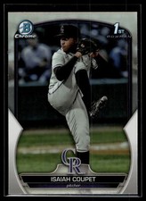 Isaiah Coupet 2023 Bowman Draft Chrome 1st Refractor Card #BDC-37