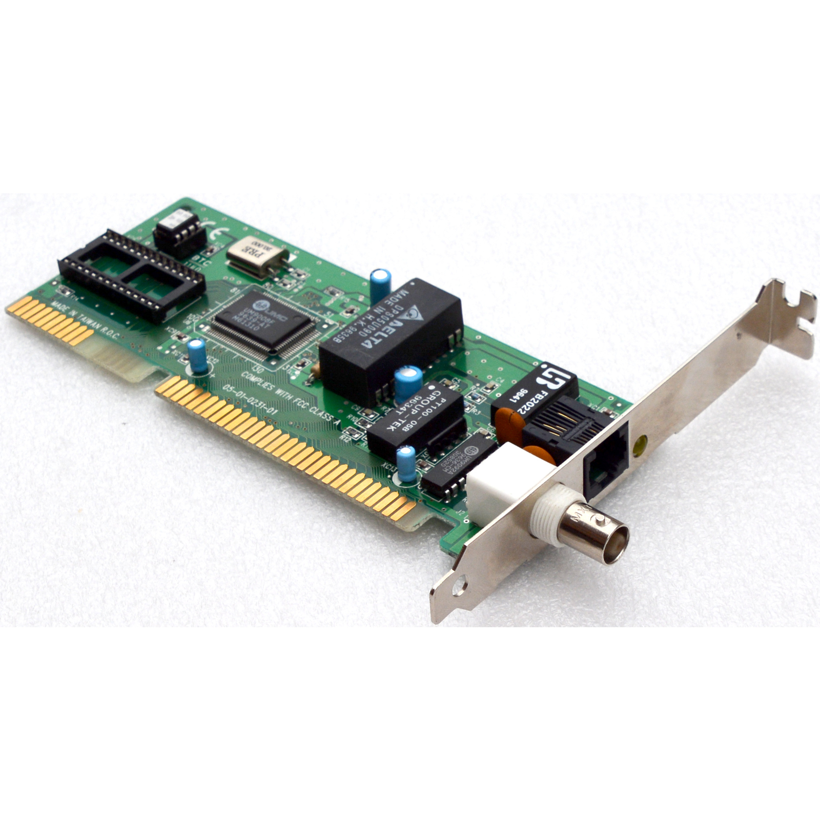 Isa Network Card Bnc Rj45 Rj 45 R-45 18-0B-E2CP Ethernet E2000C Plus Bnc22