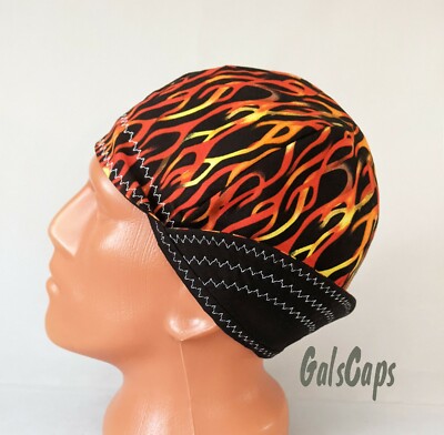 #31 Flame Welders Hats Handmade Bikers Caps Welding Cap Hat Cotton Made in USA
