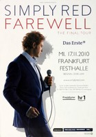 Simply Red - Farewell , Frankfurt 2010 | Konzertplakat | Poster