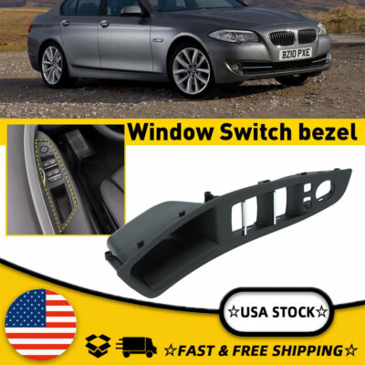 Front Left Door Window Control Switch Panel Trim Black For BMW F10 F11 535i 528i