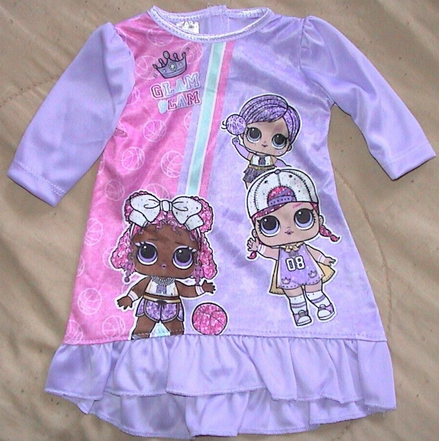 LOL SURPRISE*GLAM SLAM PURPLE & PINK NIGHTGOWN WITH 18" DOLL GOWNSIZE