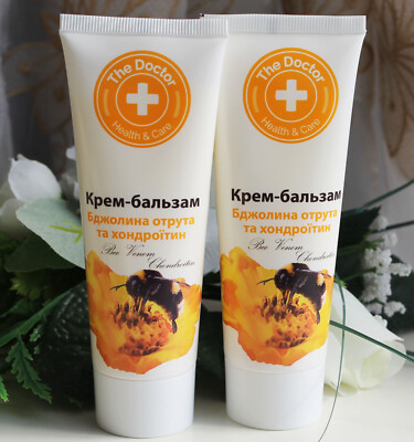 2x75ml Domaschnij Doctor Creme Balsam Bienengift Chondroitin Massage Körper Crem