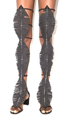 Alaïa studded feather gladiator sandals pumps shoes boots boots new 40
