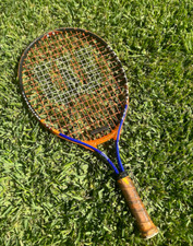 Old Wilson Tennis Racket - Orange