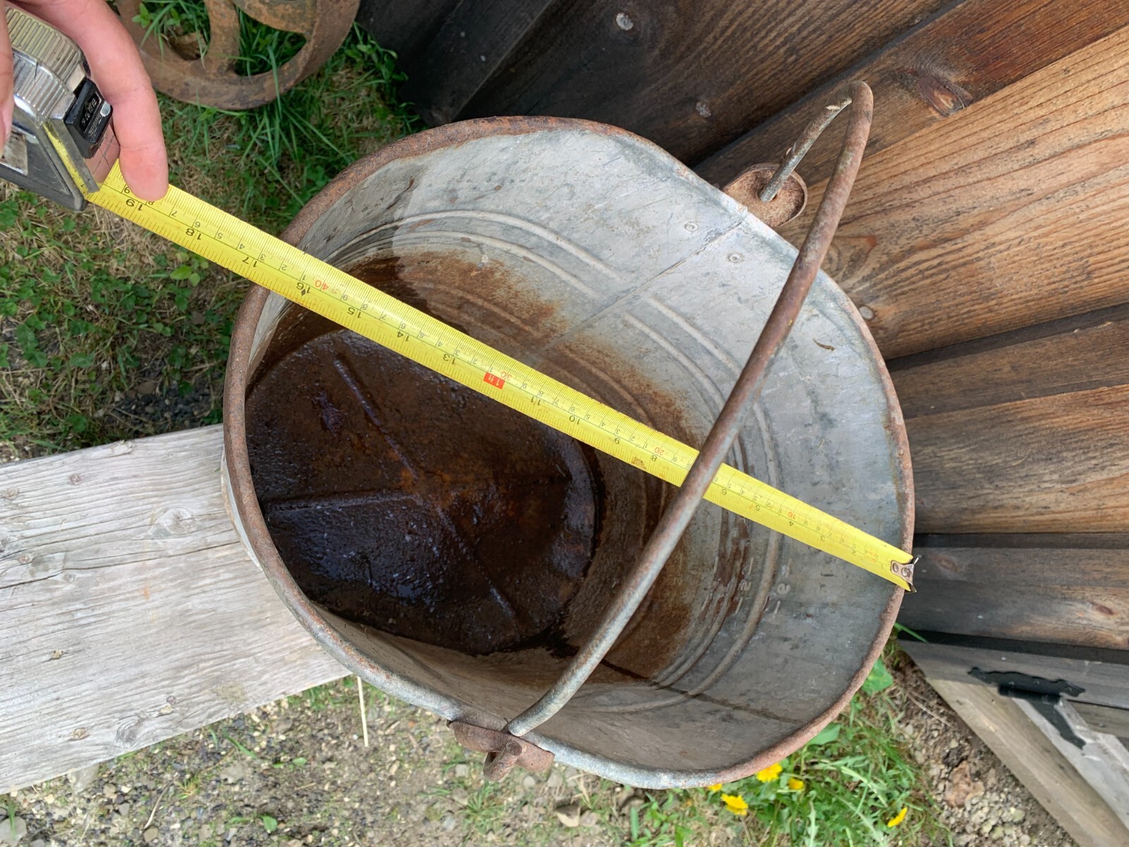 Rare Bay State 35 Quart ? Bucket Oval Galvanized Country Feed Water ...