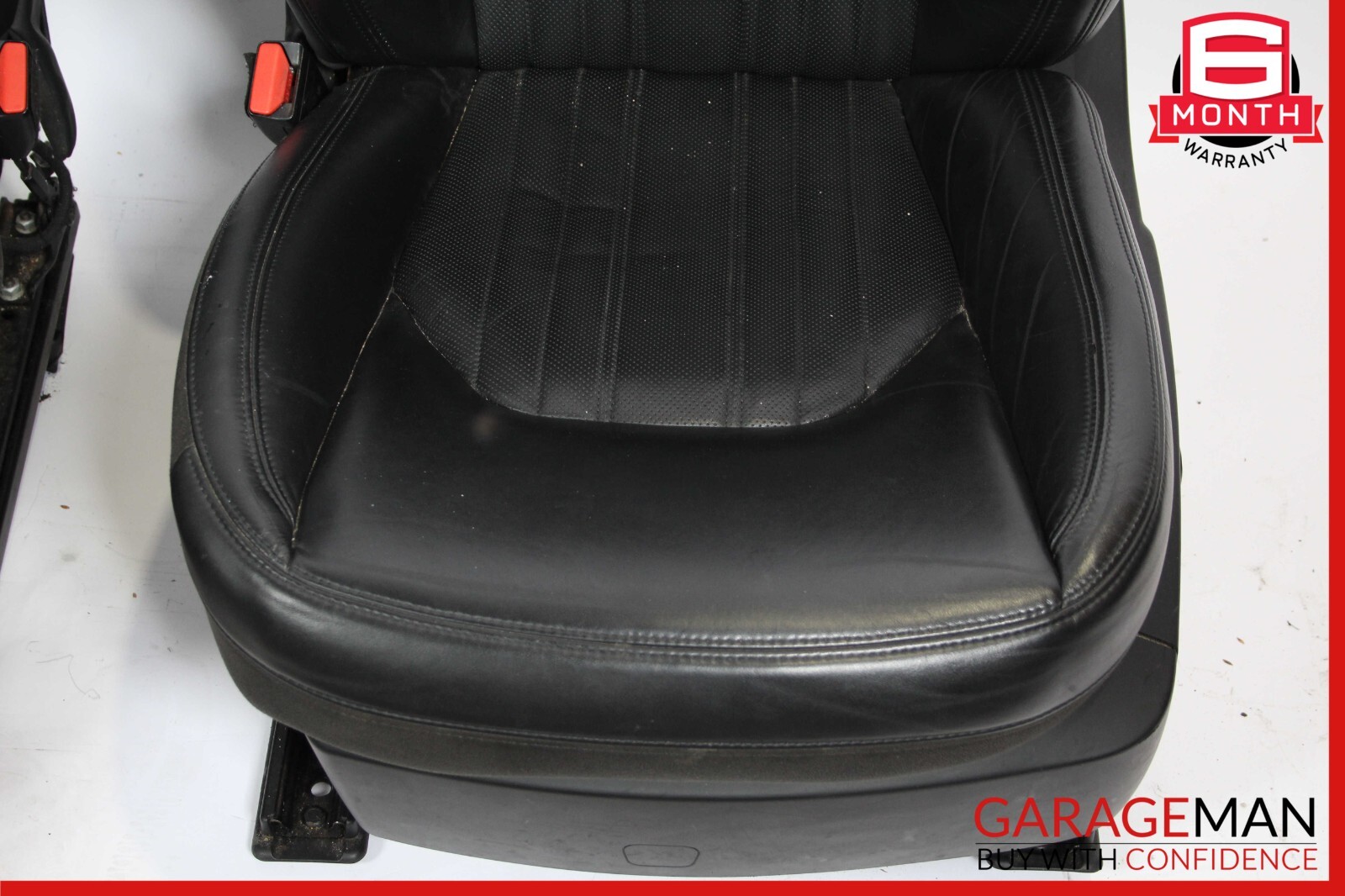 14-17 Maserati Ghibli M157 Front Complete Seat Cushion Cover Assy Set Black OEM