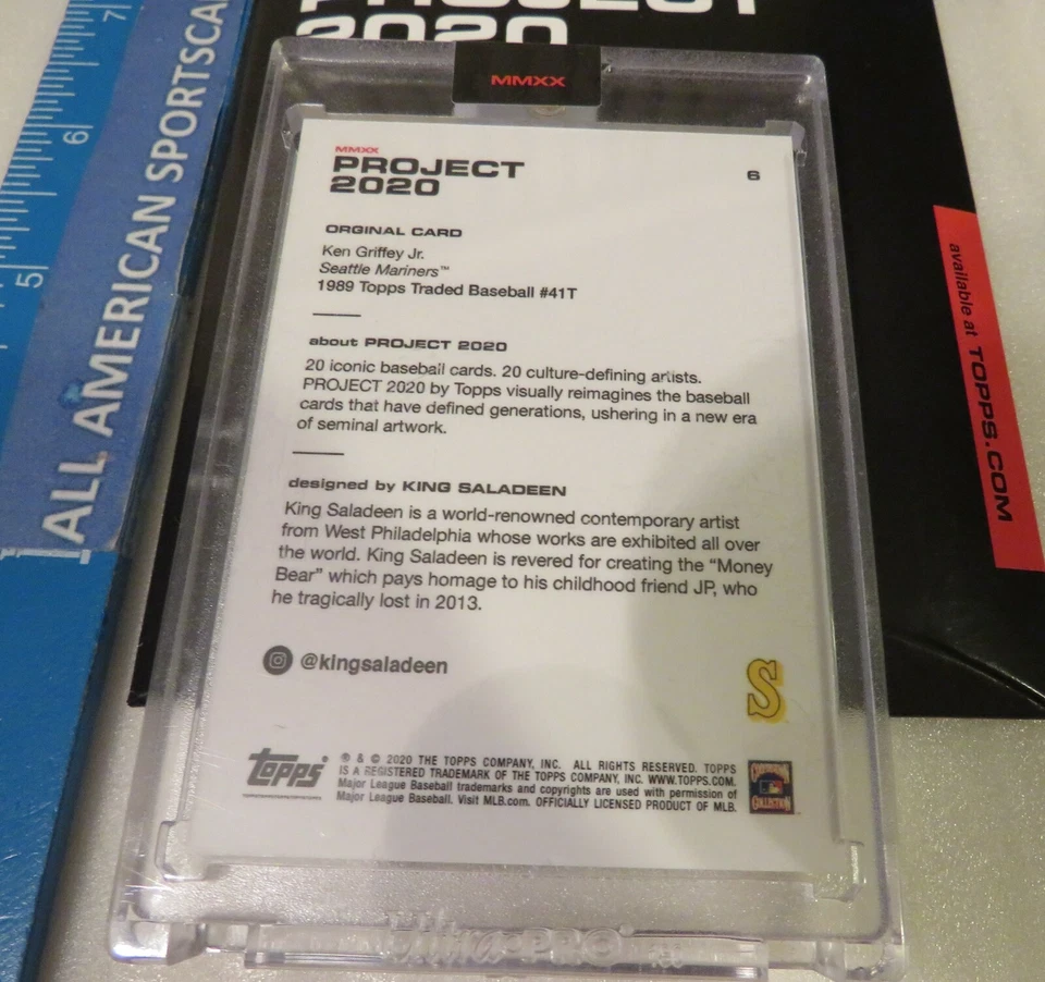 Topps PROJECT 2020 Card 6- 1989 Ken Griffey Jr. King Saladeen - Print Run: 2504 - Image 3 of 4