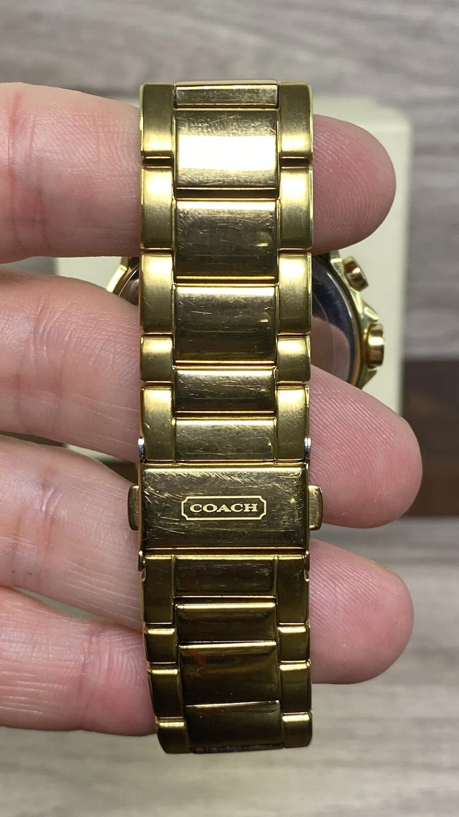 Orologio Coach Donna Fidanzato Bracciale Tono Oro Batteria Nuova