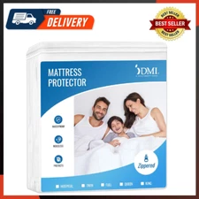Waterproof Mattress Protector and Mattress Cover, Encased Zippered Fit, Full