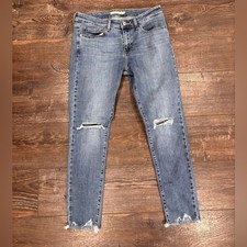 Levi  s 711 Skinny Size 28 Distressed Hem Ankle Jeans Skinny