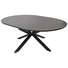 Gartentisch Esstisch Ausziehtisch ARLES rund / oval 140/200x140cm Alu wetterfest