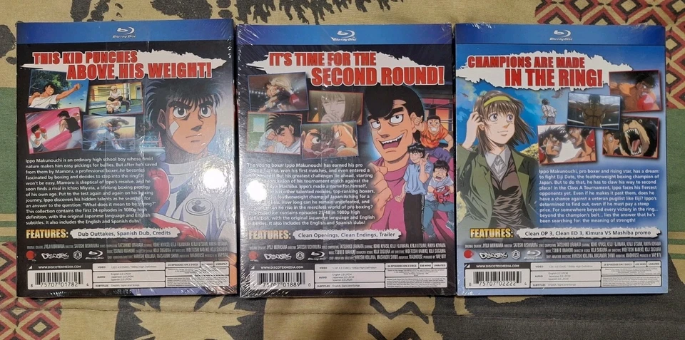 Hajime no Ippo The Fighting! TV Series Blu-ray Collection 1-3 (OOP) Discotek - Image 2 of 3
