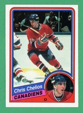 1984-85 O-Pee-Chee Chris Chelios Rookie Card RC #259. rookie card picture