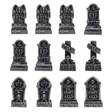 Halloween Decoration Mini Tombstones Outdoor Gravestones for Haunted House 12PCS
