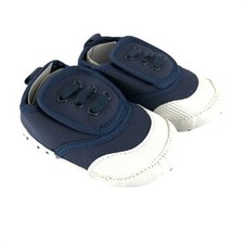 Toddler Boys Sneakers Canvas Soft Sole Slip On Navy Blue Size 3