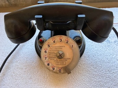 old french telephone with dial
