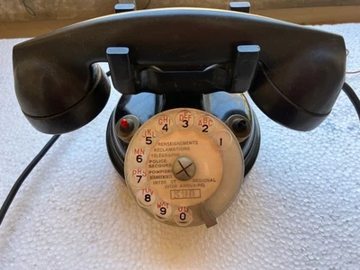 Altes französisches Telefon mit Wählscheibe - Bild 1 von 4