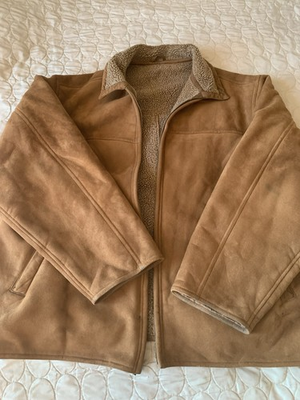 #ad #ad Men#x27;s Suede Jacket Brown Aberdeen Collection Size 2XLT $13.50
