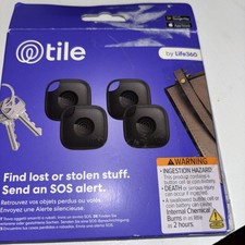 Tile by Life360 Mate 2024 Bluetooth Tracker Keys Finder and Item Locator 4pack