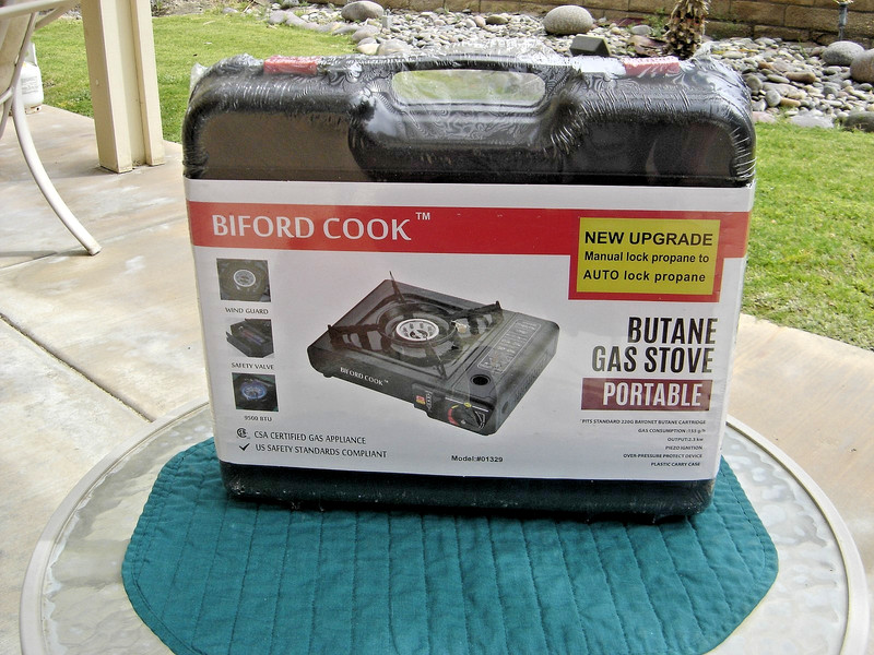 "BIFORD COOK" PORTABLE BUTANE/PROPANE GAS STOVE MODEL #01329, NEW, NEVER USED!