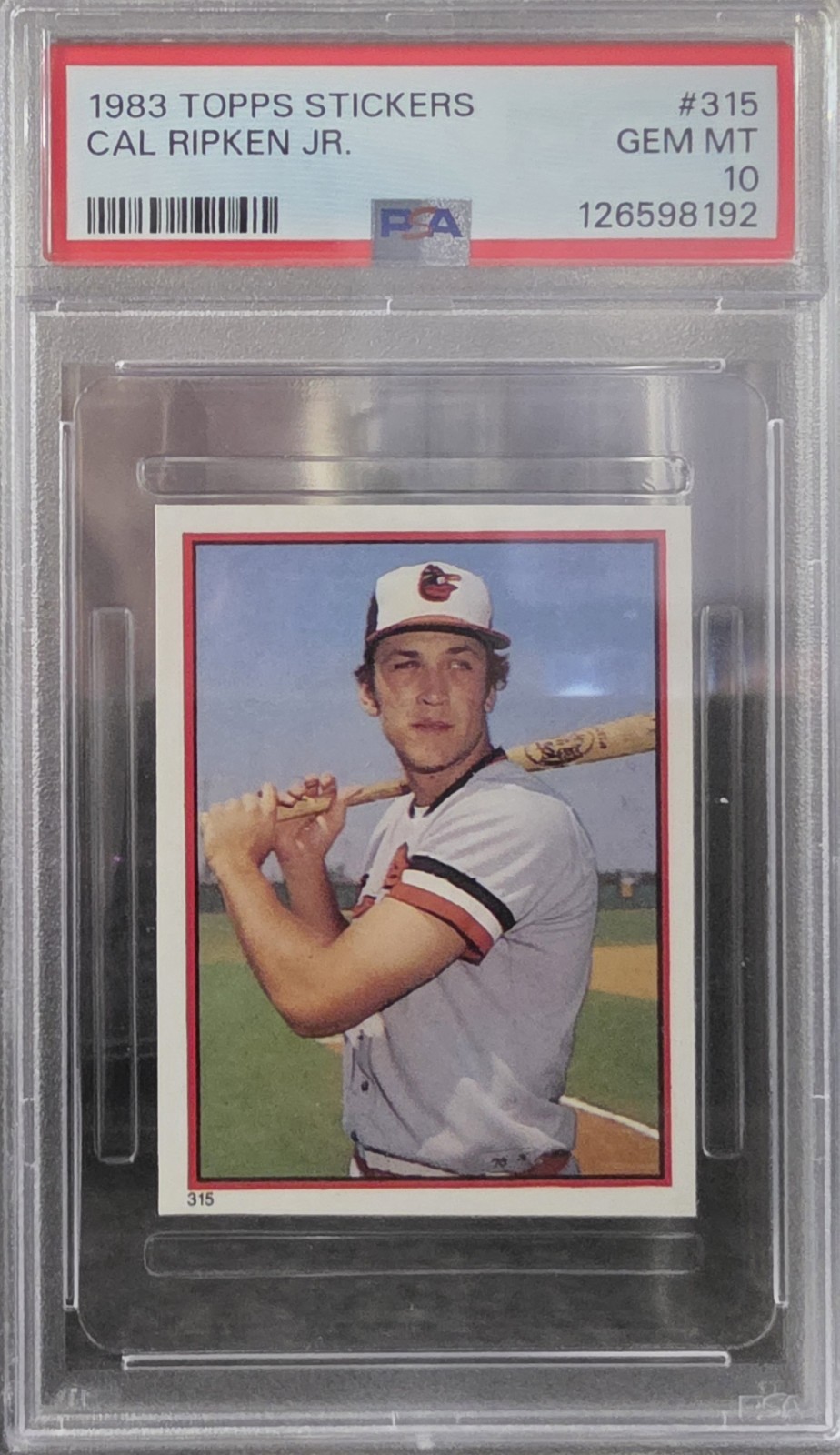 1983 Topps Stickers #315 CAL RIPKEN, JR. - Orioles - PSA 10 GEM MINT