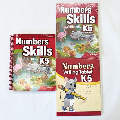 A Beka K5 Numbers Skills Teacher Student Numbers Writing Tablet Math Homeschool