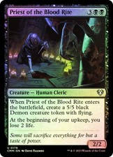 MTG FOIL Priest of the Blood Rite  - Commander Masters #179