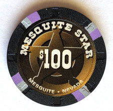 $100 Mesquite Star "Uncirculated" - MESQUITE, NEVADA Casino Chip