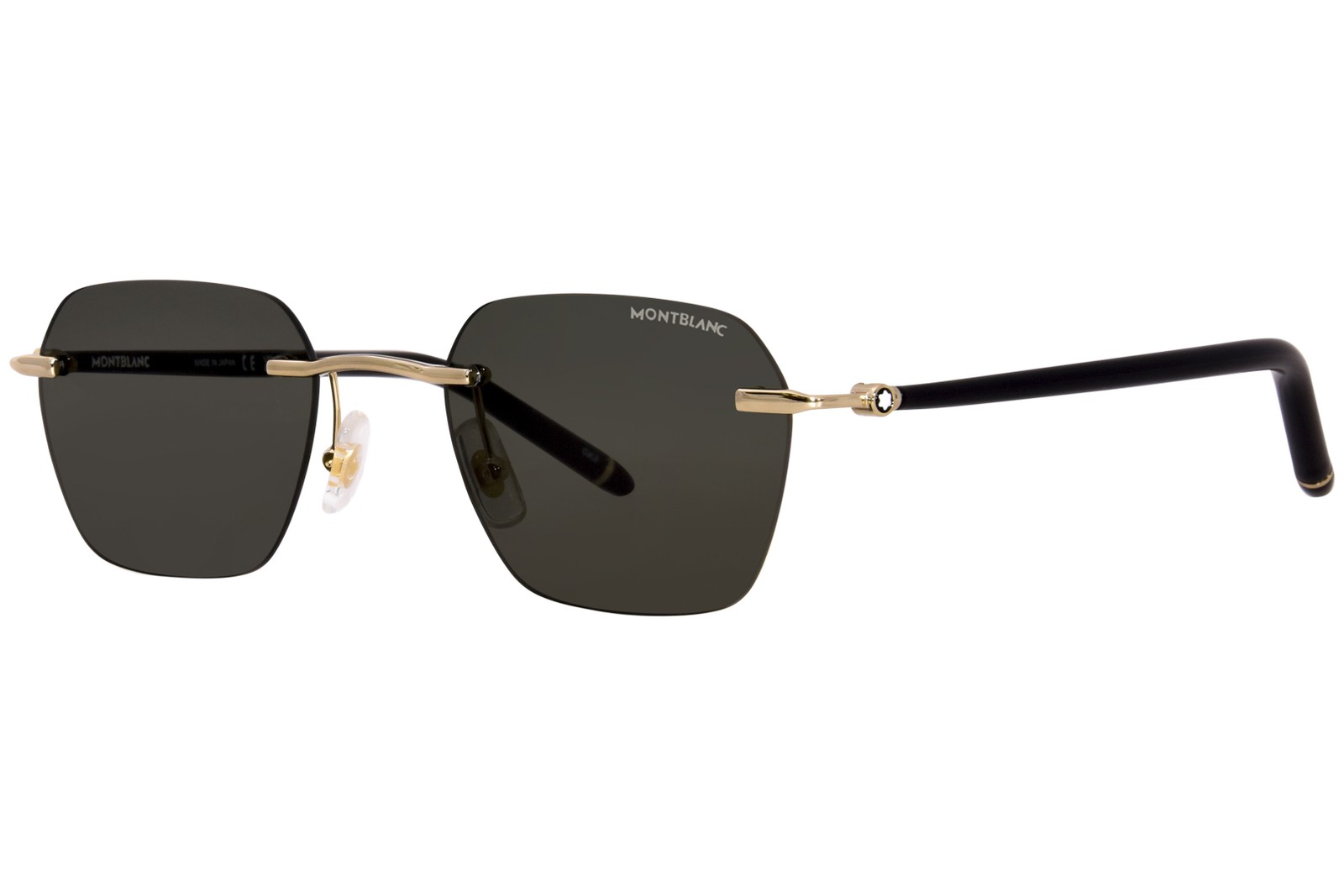 Солнцезащитные очки Mont Blanc MB0270S 001 Мужские с золотымичернымисерыми линзами квадратной формы 53890₽