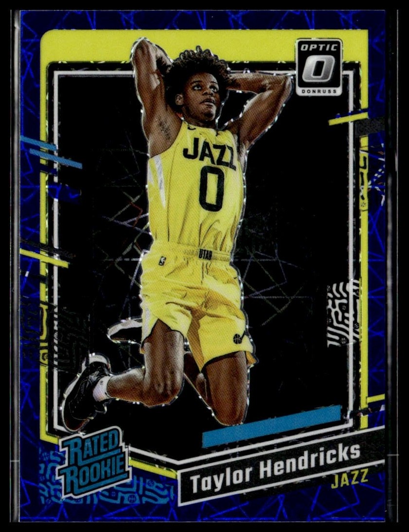2023-24 Donruss Optic 233 Taylor Hendricks Utah Jazz Blue Velocity Rated Rookie