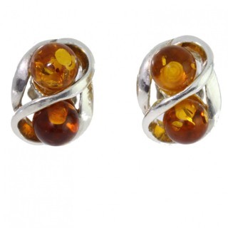 Sterling Silver Amber Earrings E-30-01 Jewelry
