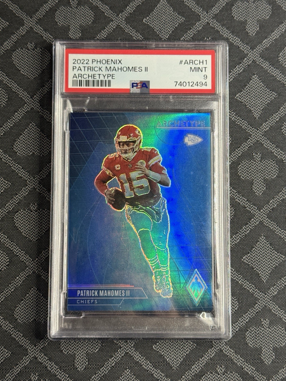 2022 Panini Phoenix Patrick Mahomes Archetype Case Hit SSP PSA 9 #ARCH1