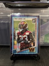 2025 Panini Donruss - Rated Rookie Trey Amos #369 Optic Purple Shock Prizm RC