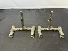 Lot Of 2 Michael Ricker Pewter Tree Branch Log Plate Rack Kitchen Display Stand