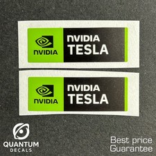 2x OEM NVIDIA Tesla Desktop / Laptop sticker label NEW 35mm x 12mm