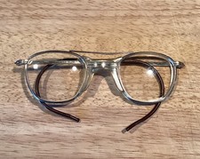 VTG American Optical 6 3/4 Silver Glasses Safety Frames small damage