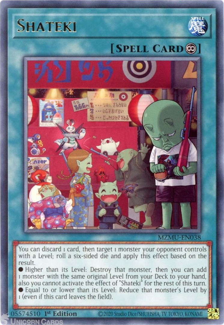 MZMU-EN038 Shateki : Rare 1st Edition Mint YuGiOh Card