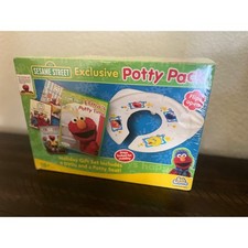 Sesame Street Exclusive Potty Pack 4 DVD Set and Folding Potty Seat Elmo New