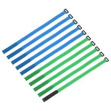 10Pcs Battery Tie Down Straps, 0.8x20" Blue/Green Nylon Hold Loop Strap