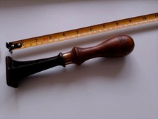 UNUSUAL ANTIQUE TOOL UNKNOWN USE POSS BOOKBINDING OR LEATHERWORK (split handle)