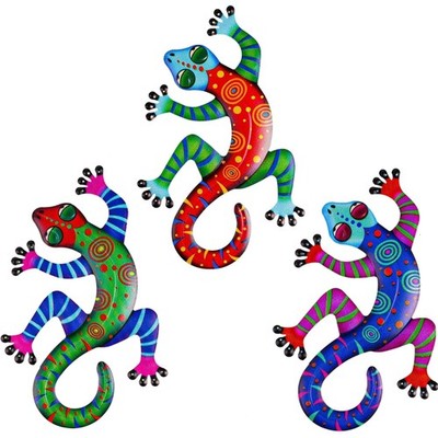 Metall-Gecko-Wanddekoration: Exotische Eidechsenkunst für drinnen und draußen