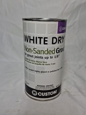 Custom Building Products 08155, White Dry Non-Sanded Grout, 1 lb.,