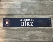 2021 Aledmys Diaz Houston Astros Game Used Locker Room Name Plate - MLB Auth