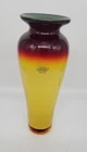 Vtg BLENKO GLASS 10" Tequilla Sunrise Vase Signed "Richard Blenko 2005" COLORS!!