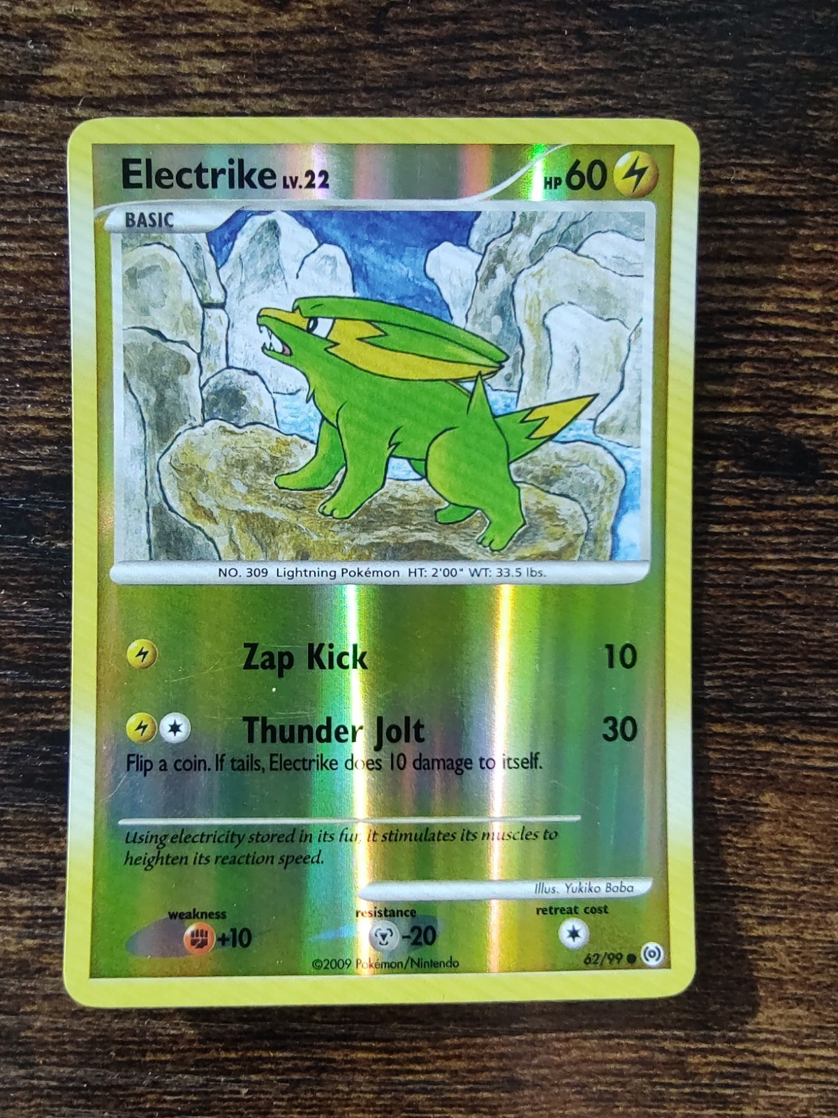 Electrike 62/99 Reverse Holo Platinum Arceus Pokemon