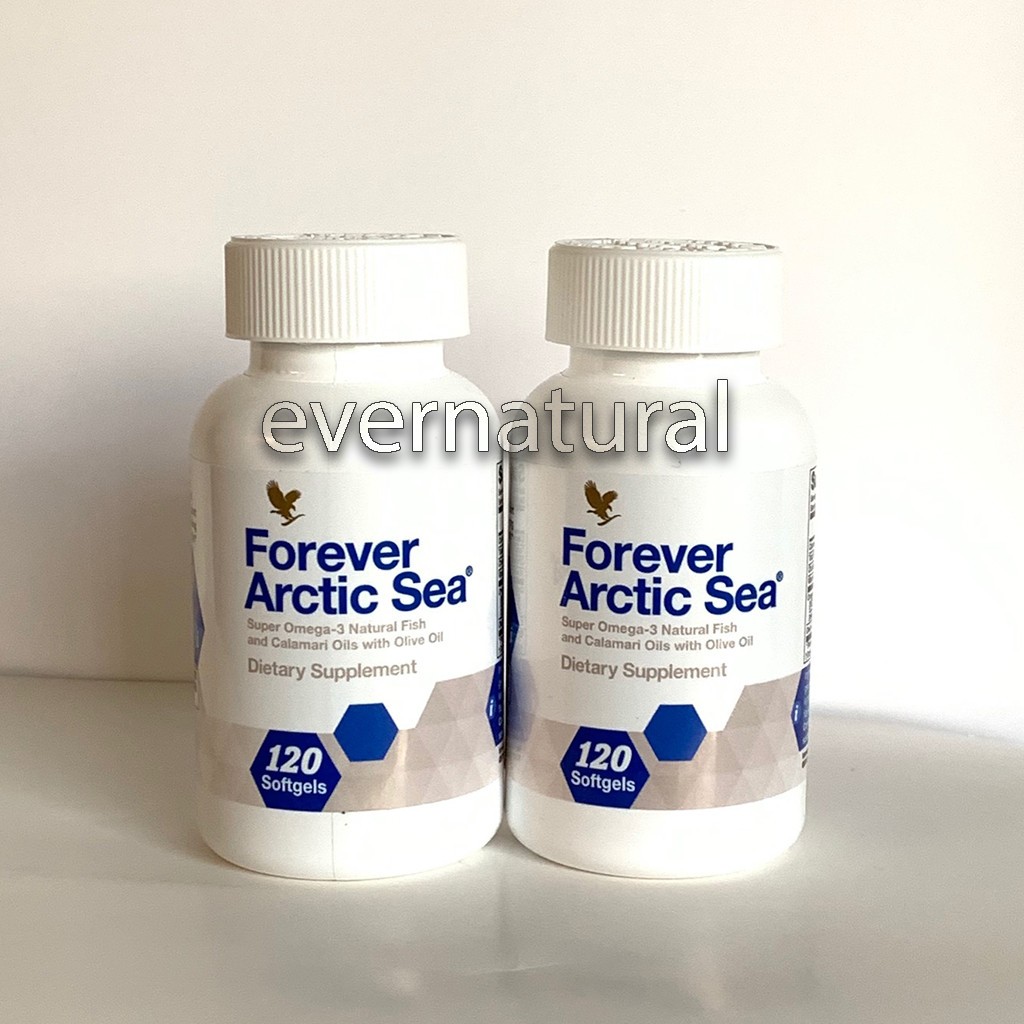 2 bott. of FOREVER ARCTIC SEA (120 Softgels ea) & 2 bottles 